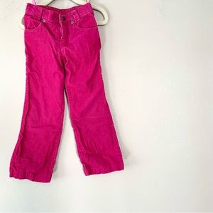4T hot pink soft corduroy pants